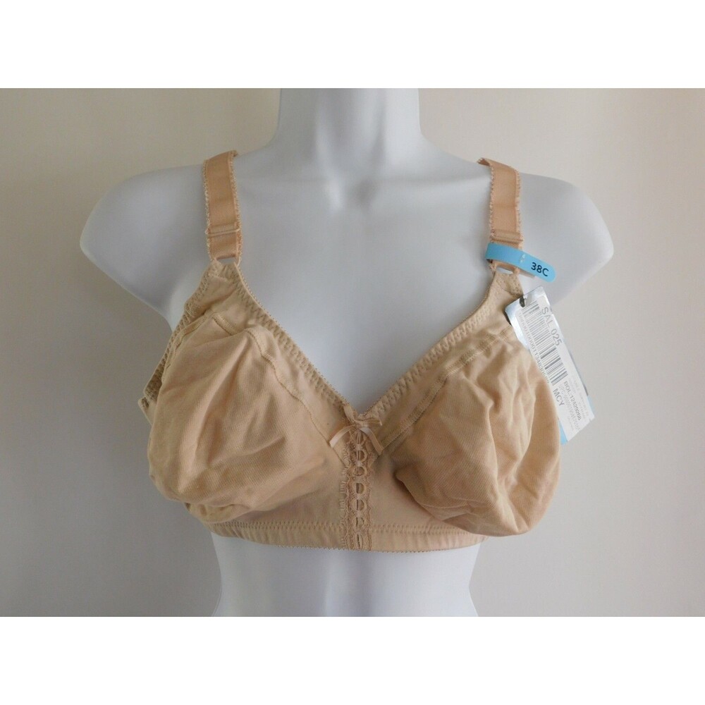 Bali Smoothing Bra Women's Wireless Beige Style 3036 Size 38C ~NWT~